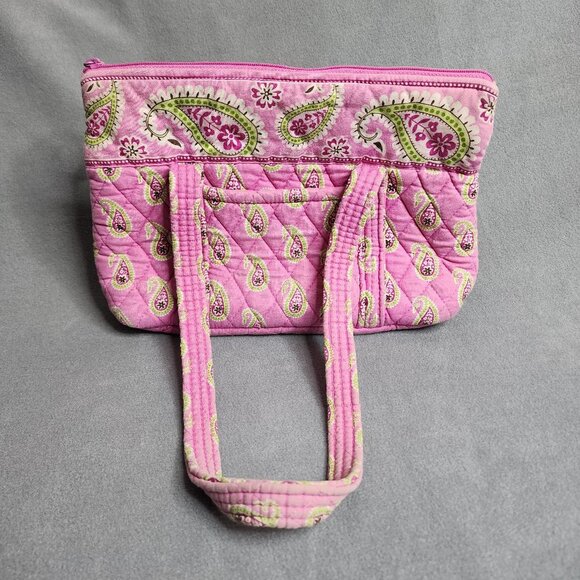 Vera Bradley Handbags - Vera Bradley Bermuda Pink Paisley Handbag Tote with Wallet Toggle Retired